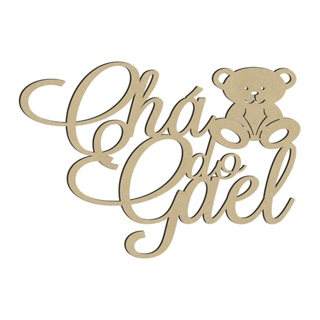 Letreiro Chá do Gael com Ursinho em MDF Cru 40x28cm 9 Modelos de Ursinhos em Oferta na Shopee