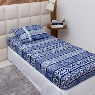 Lençol Solteiro Estampado Elástico 100% Algodão Varias Cores em Oferta na Shopee