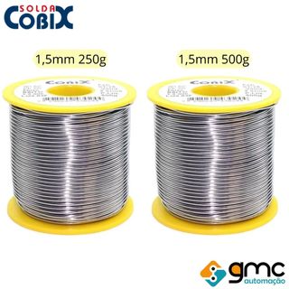 Solda Estanho Com Fluxo 50x50 1,5mm Rolo 250g e 500g - Cobix