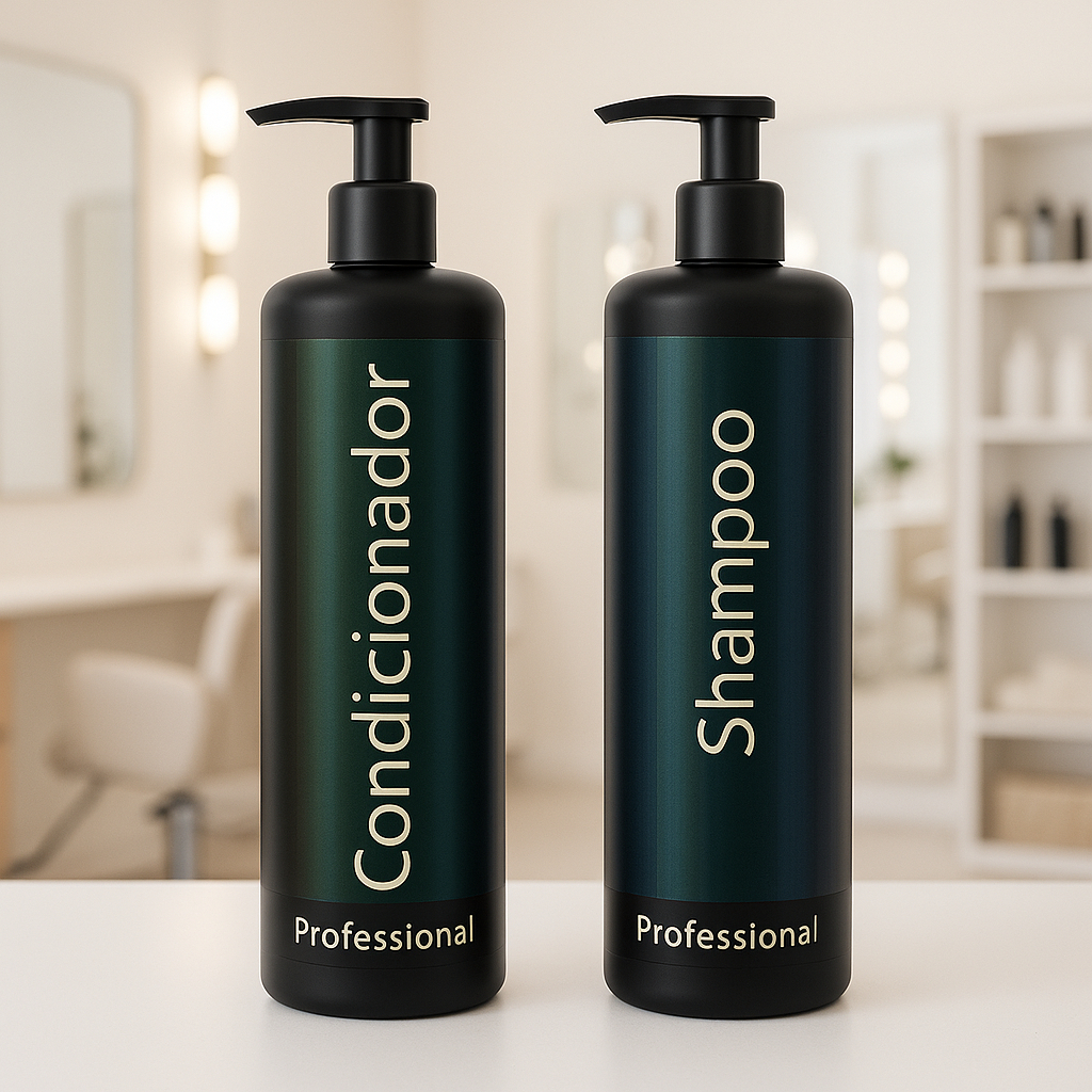 Frasco Shampoo 1l / Condicionador 1l com válvula Pump