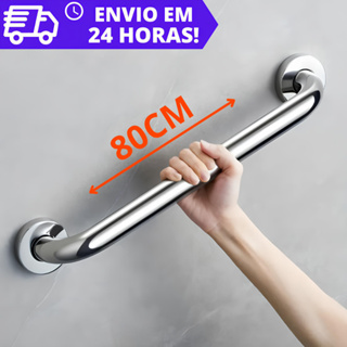 Kit 2 e 1 Alça de Apoio Alumínio Barra 80CM Acessibilidade Segurança Idoso Banheiro Box Corrimao Suporte Anti Queda em Oferta na Shopee