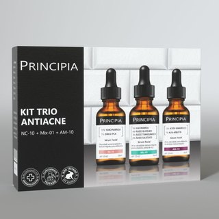 Principia Kit Trio Antiacne c/ Sérum Niacinamida Nc-10 + Sérum Mix-01 + Sérum Mandélico A…