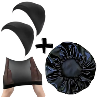 2 Touca de Nero Wave Cap + 1 Touca de Cetim Antifrizz Day After Cabelo Liso Feminino e Masculino em Oferta na Shopee