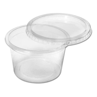 KIT 48 Potes 250ml com Tampa Redondo | Descartável para Bolo no Pote, Açaí, Sobremesa e Alimentos