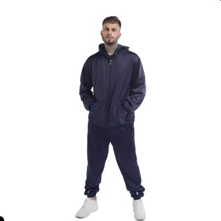 Conjunto Masculino Corta Vento DryFit Moletom Calça Jogger Blusa de Frio com Capuz e Zíper