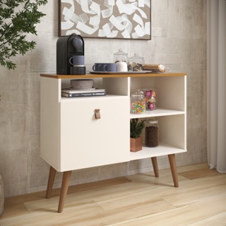 Cantinho do Café Com 1 Porta e Prateleiras Puxador em Couro Ecológico em Oferta na Shopee