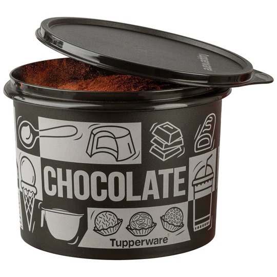 Pote p/ alimentos Tupper Caixa Chocolate Tupperware 1,3Kg Pop Box