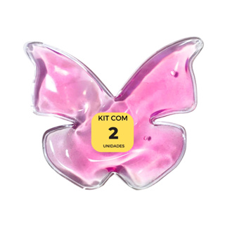 Bolsa Termogel 12x12cm Reutilizável "Borboleta Rosa" Frio e Quente (2 unidades) em Oferta na Shopee