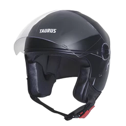 Capacete Aberto Joy23 By Taurus Preto Fosco com Viseira Acoplada Urbano