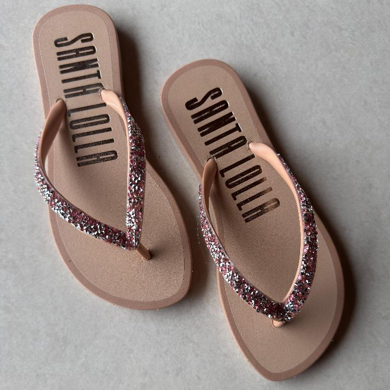 Chinelo Sandalia Santa Lolla Feminino Brilho Strass Pedraria Moda em Oferta na Shopee