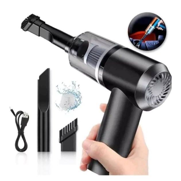 Mini Aspirador de Pó Portátil Automotivo Casa Sem Fio 3 em 1 Recarregável Potente 6000Pa