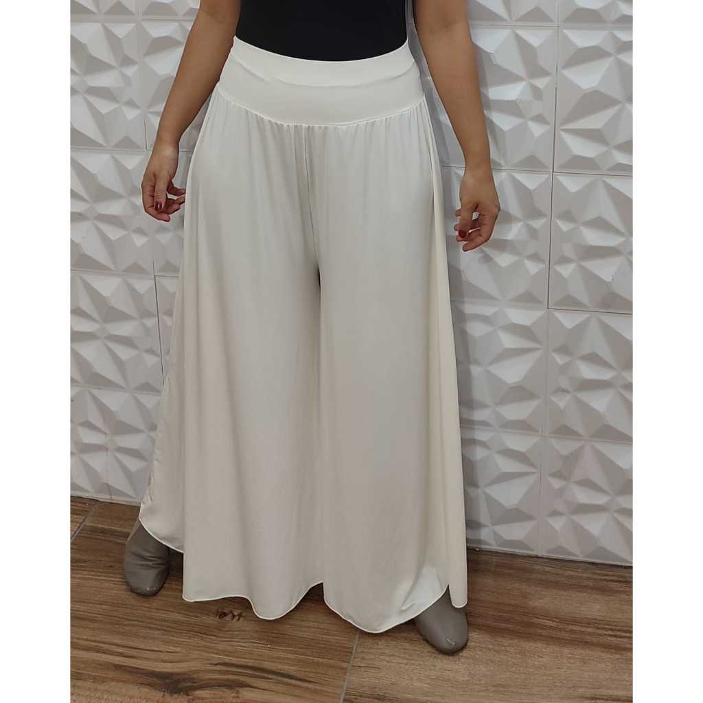 Calça Pantalona Flare Viscolycra em Oferta na Shopee