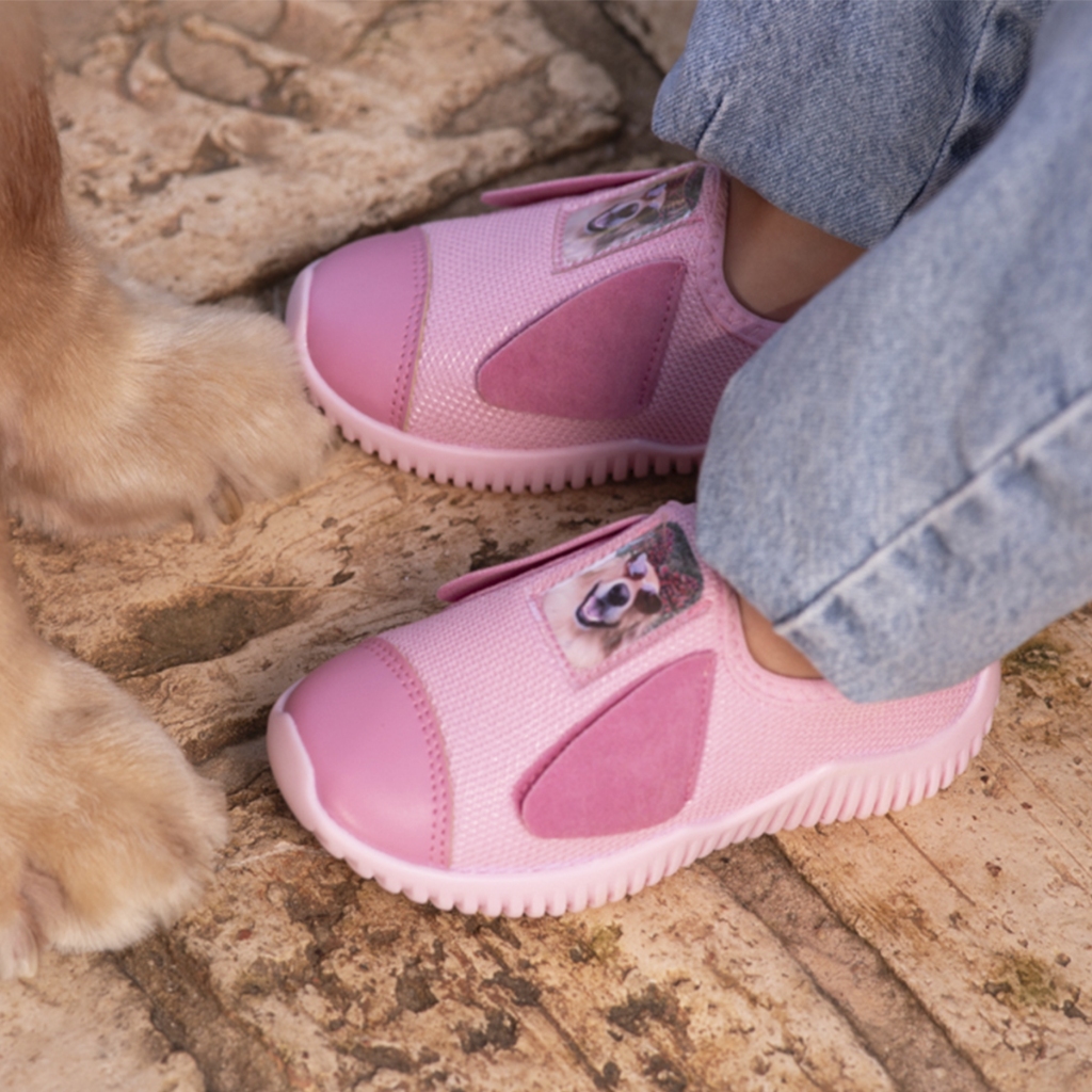 Tênis Infantil Menina Pecompet Calce Fácil Rosa - Leve e Confortável