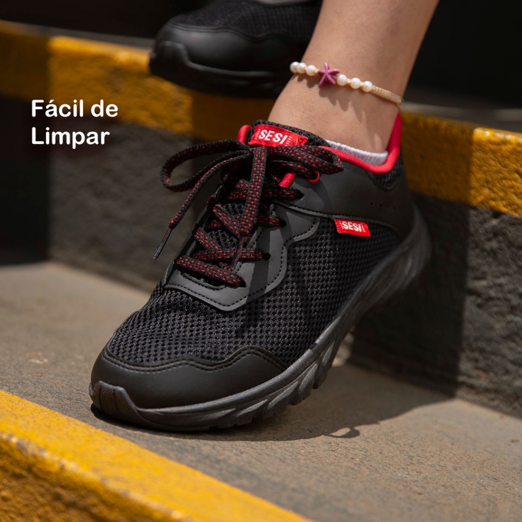Tênis Infantil Escolar Sesi Volta as Aulas Preto Confortável Macio em Oferta na Shopee
