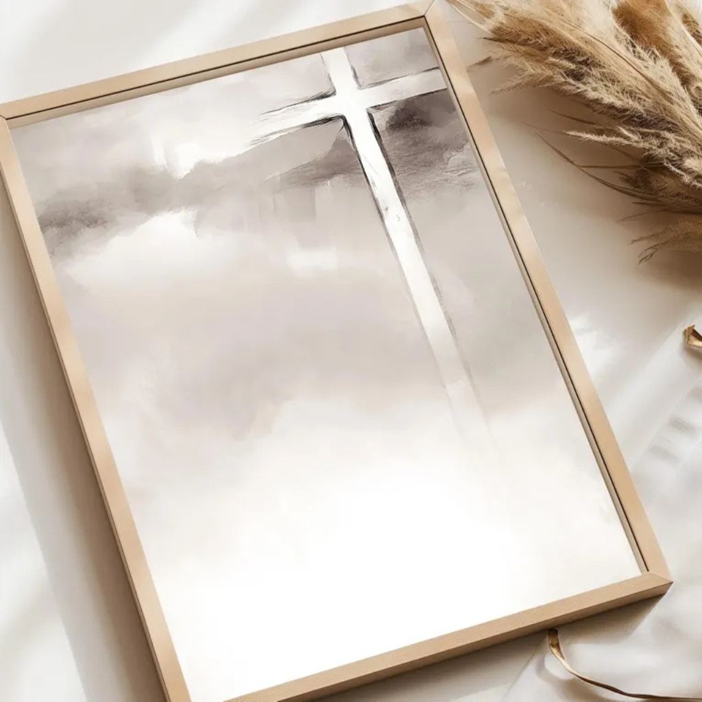 Quadro Decorativo Cristão Moderno Religiosos Para Sala, Quarto ou Escritório – Cruz daSalvacao No1