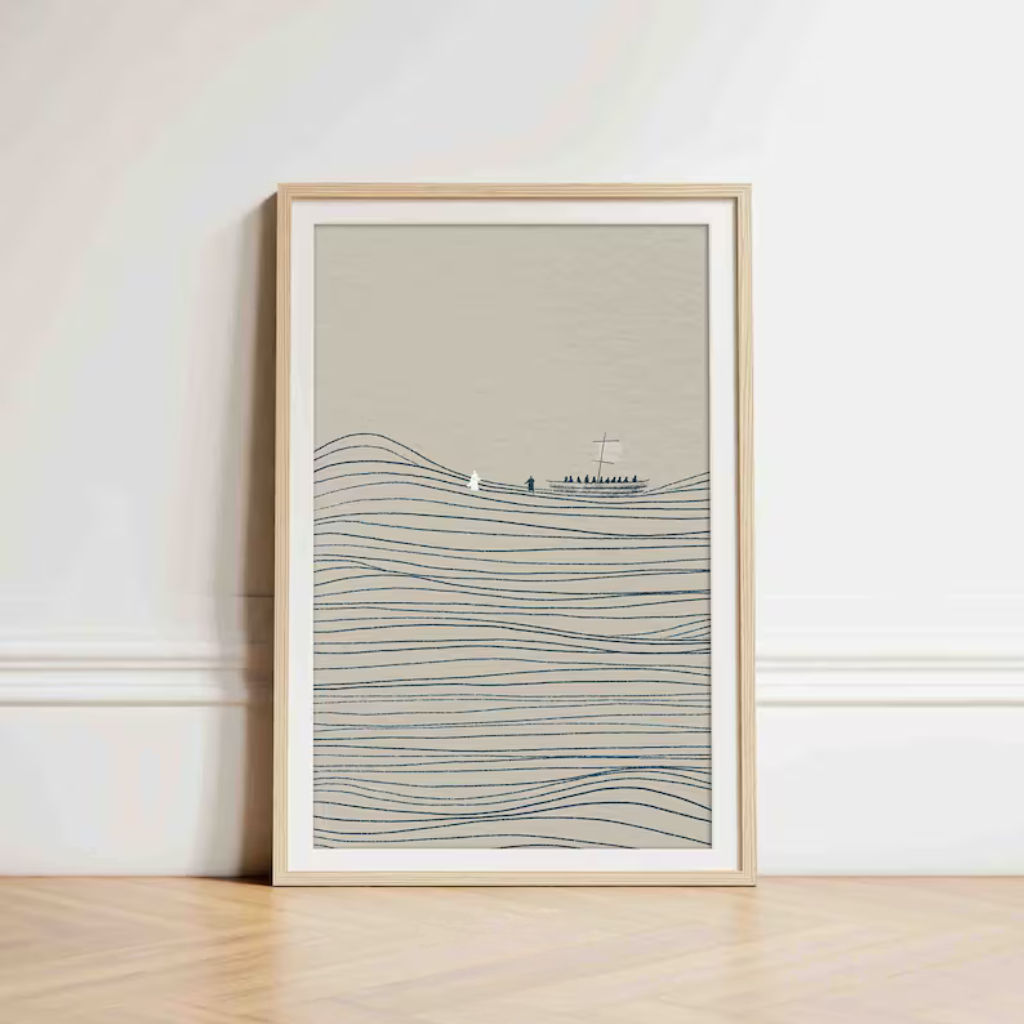 Quadro Decorativo Cristão Moderno Religiosos Para Sala, Quarto ou Escritório – Fe Em Cristo No1