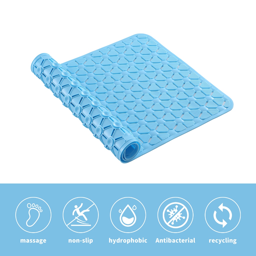 Tapete Box Cilicone de Banheiro Antiderrapante com Ventosa Estilo Moderno E Infantil Forma Retangulo em Oferta na Shopee