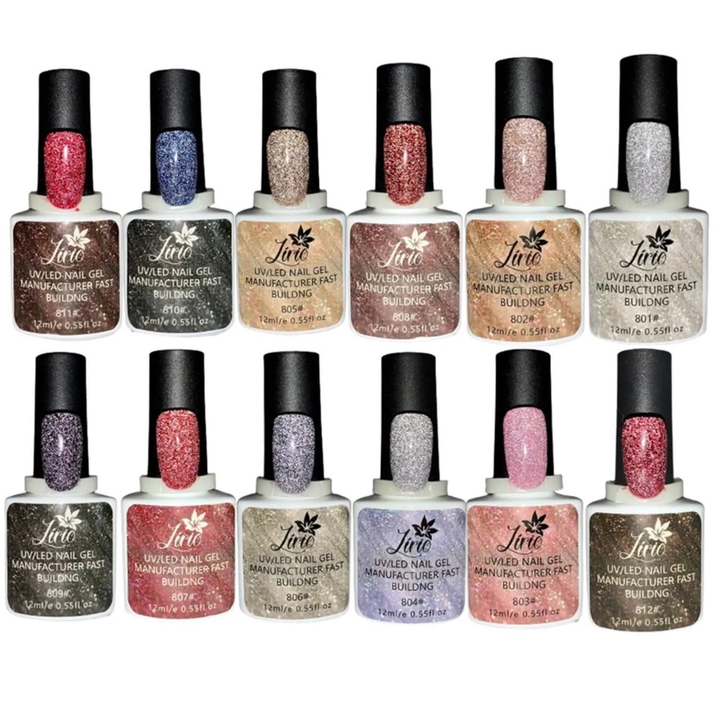 Kit 12 Esmalte Em Gel Refletivo Olho De Gato Lirio 12ml Nail Art Designer Esmaltes De Unha
