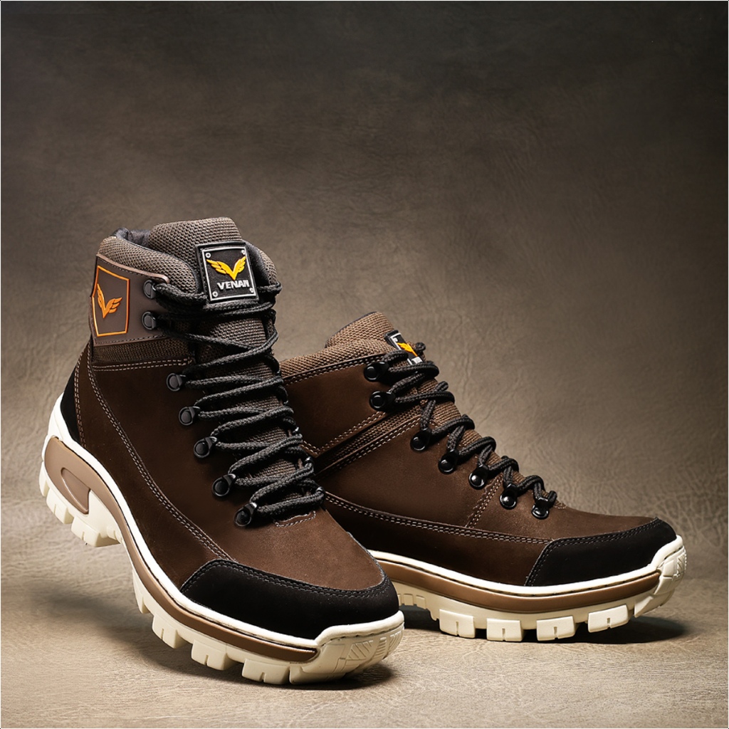 Coturno Adventure Bota Masculina Cano Curto Couro Legitimo