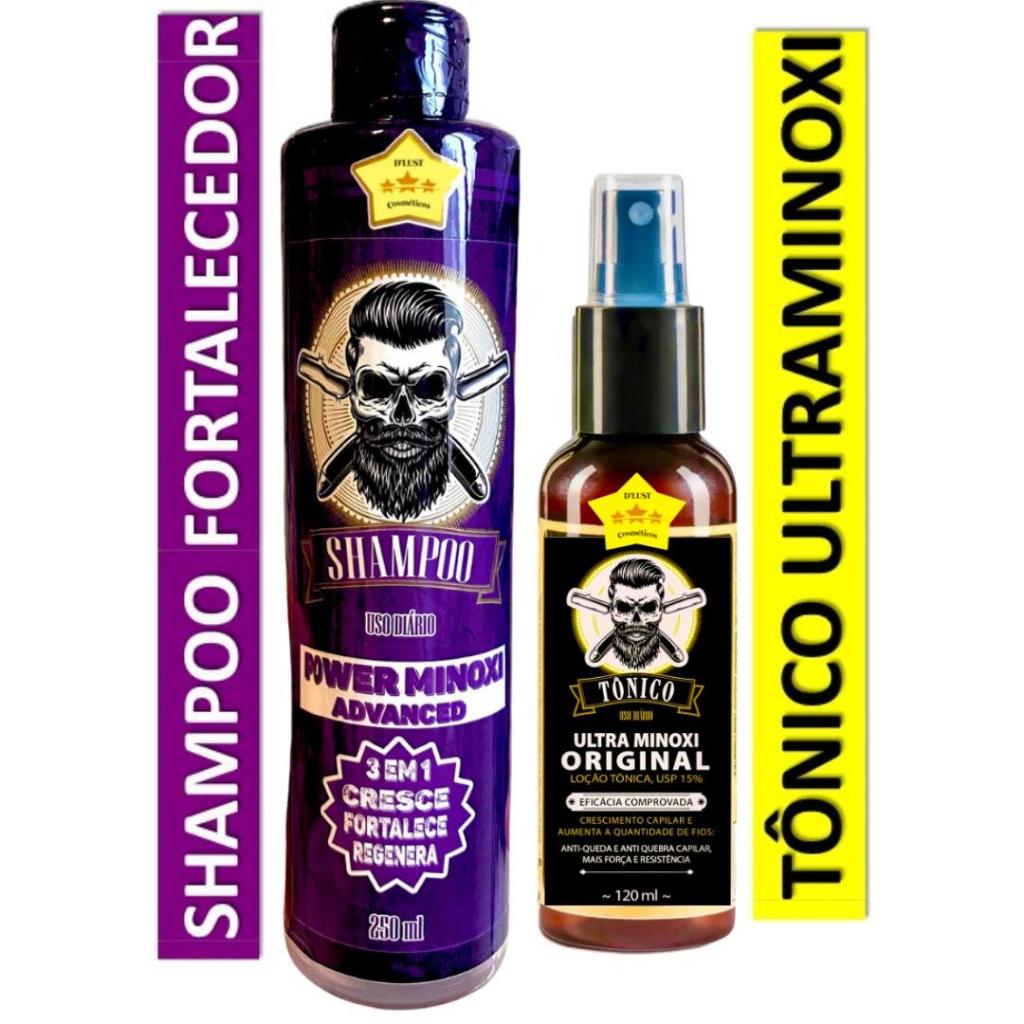 Kit Shampoo Fortalecedor e Tônico Cabelo e Barba D'LUST