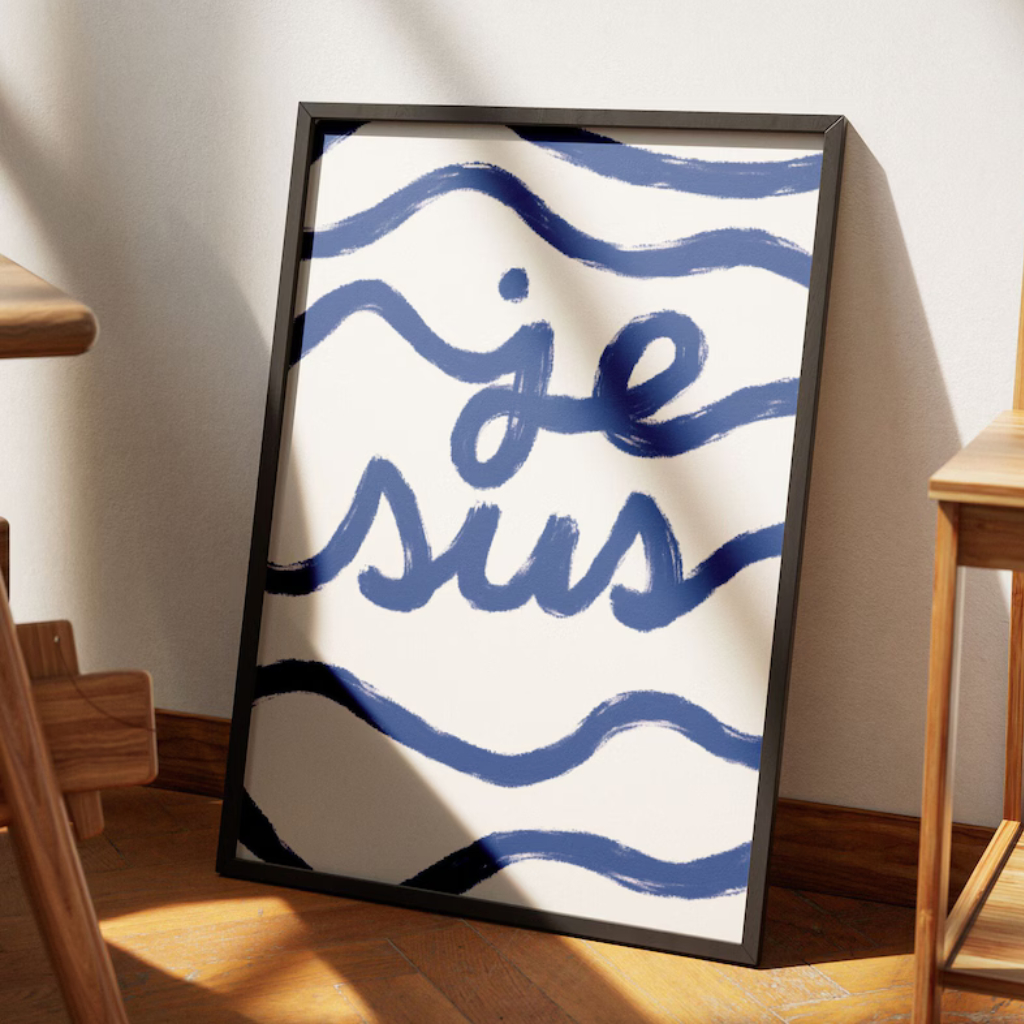 Quadro Decorativo Cristão Religiosos Com Textos Bíblicos Para Sala, Quarto Ou Escritório - God No1