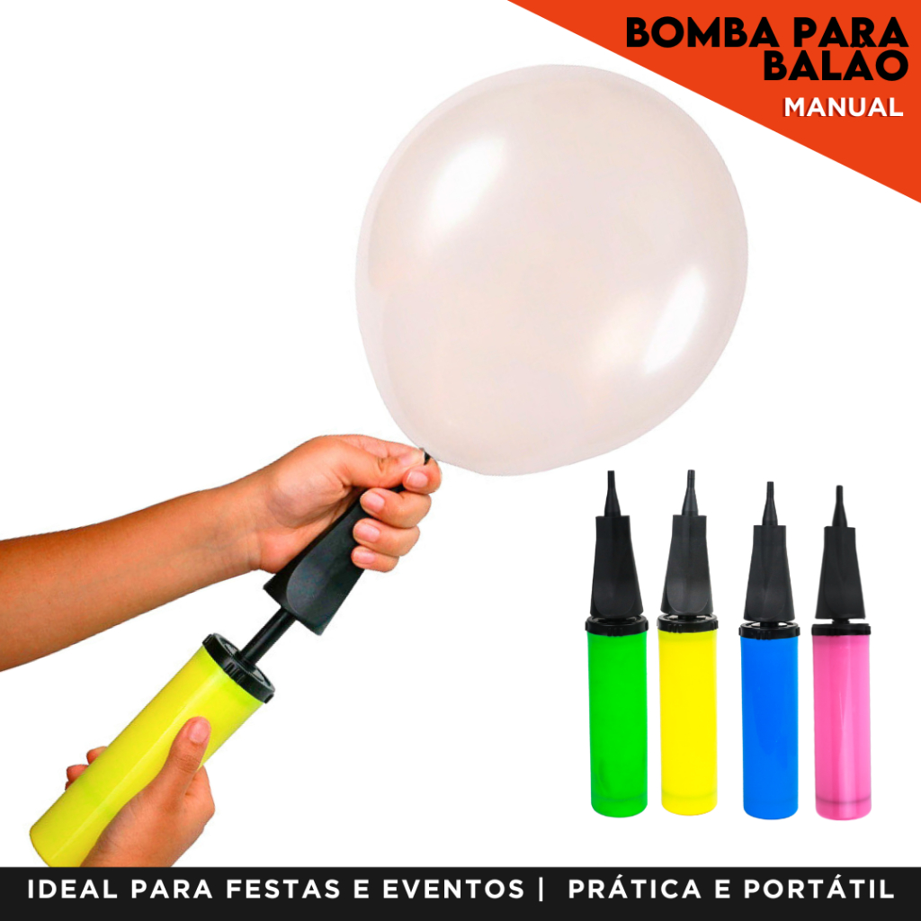 Bomba Manual para Balões de Festa – Infla Fácil e Sem Esforço - MANIA em Oferta na Shopee