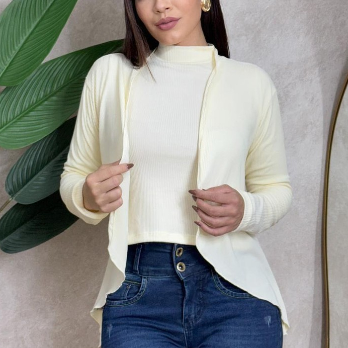 Blusinha e Casaquinho Manga Longa. Itens Vendidos Juntos ou Separadamente