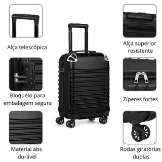 Mala GRANDE EXPANSIVEL Ziper Duplo De Viagem para Despachar Rodinhas 360 Materia POLIPROPILENO!!! — imagem 2 de 2