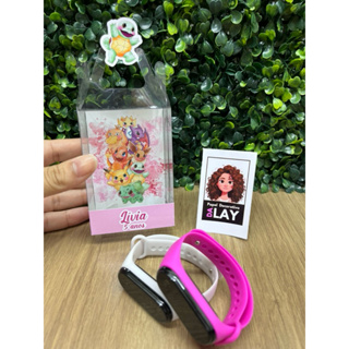 Caixinha de acetato 6,5x9x4 COM RELÓGIO DIGITAL personalizada/ lembrancinha em Oferta na Shopee