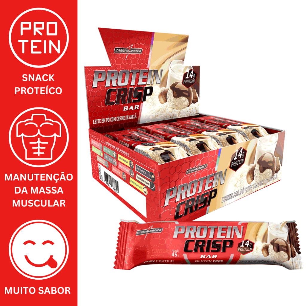 PROTEIN CRISP BAR 12UN 45G - INTEGRALMEDICA
