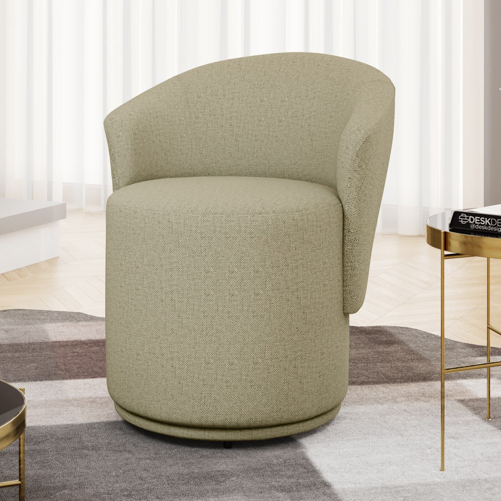 Poltrona Decorativa Orgânica Living Mavi Fixa Linho