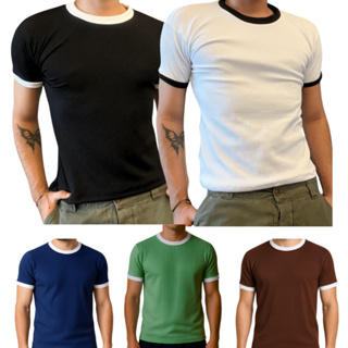 Camiseta Curta Básica, Blusa tipo Boxy Justa Texturizada em Oferta na Shopee