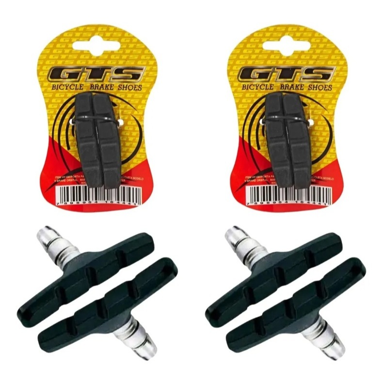Kit 2 Pares Sapatinha Sapata Pastilha Freio V-Brake 70mm Bike Infantil e Aro 26 ou 29 Mtb Speed em Oferta na Shopee