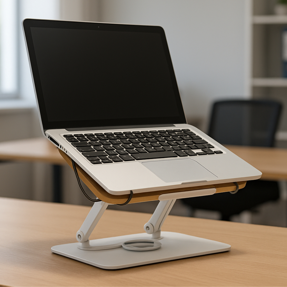 Suporte De Notebook De Madeira Multifuncional Tablet Giro 360° em Oferta na Shopee