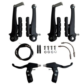 Kit Freio V-Brake de Nylon Preto para Bicicleta Bike Com Manete e Cabos Completo em Oferta na Shopee