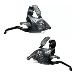 ALAVANCA TROCADOR DE CAMBIO RAPID FIRE 21V 3X7 COM MANETE E VISOR