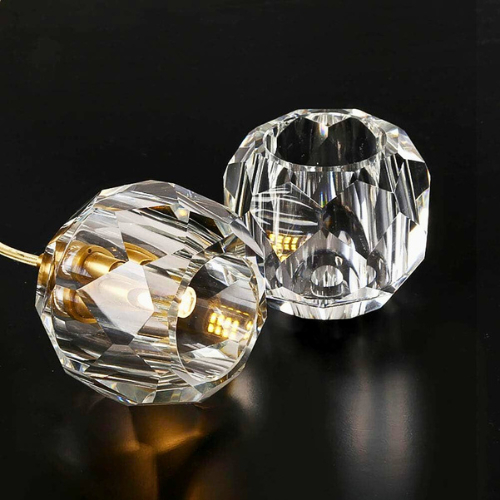 Lustre Pendente Cristal K-9 Super Luxo LED 3 cores Bivolt 40w Gold Decoração Moderna
