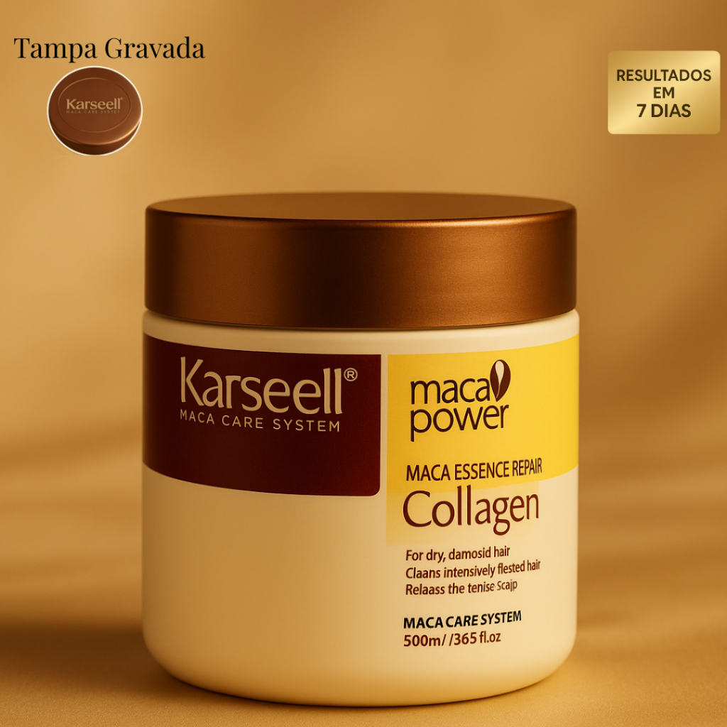 Máscara Capilar Karseell® 500g | Pós Progressiva, Hidratação Profunda, Brilho e Restauraçã...