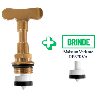 Reparo de Torneiras e Registros Válvula Vedante Com Chaveta Amarela ou Cromado universal em Oferta na Shopee