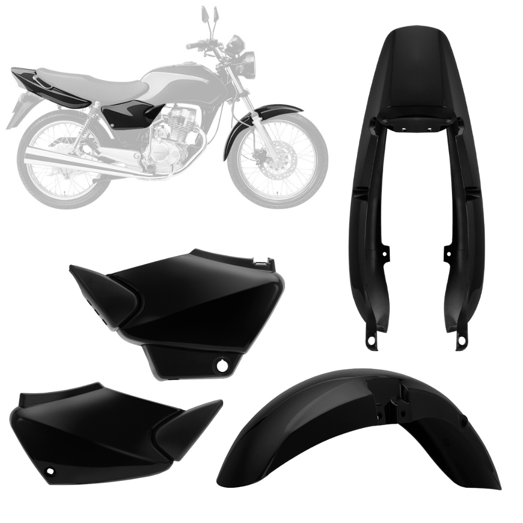 Conjunto De Carenagem Plástica Carcaça Completa Modelo Original Pro Tork Para Moto Titan 125 2000/2004 Fan 125 2005/2008