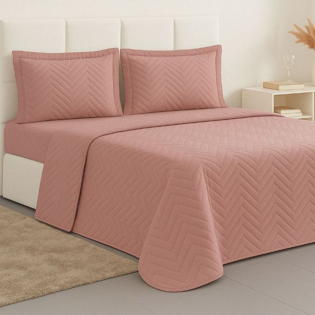 Cobre Leito King Colcha King 3 Peças Tecido Premium 2,80cm x 2,50cm