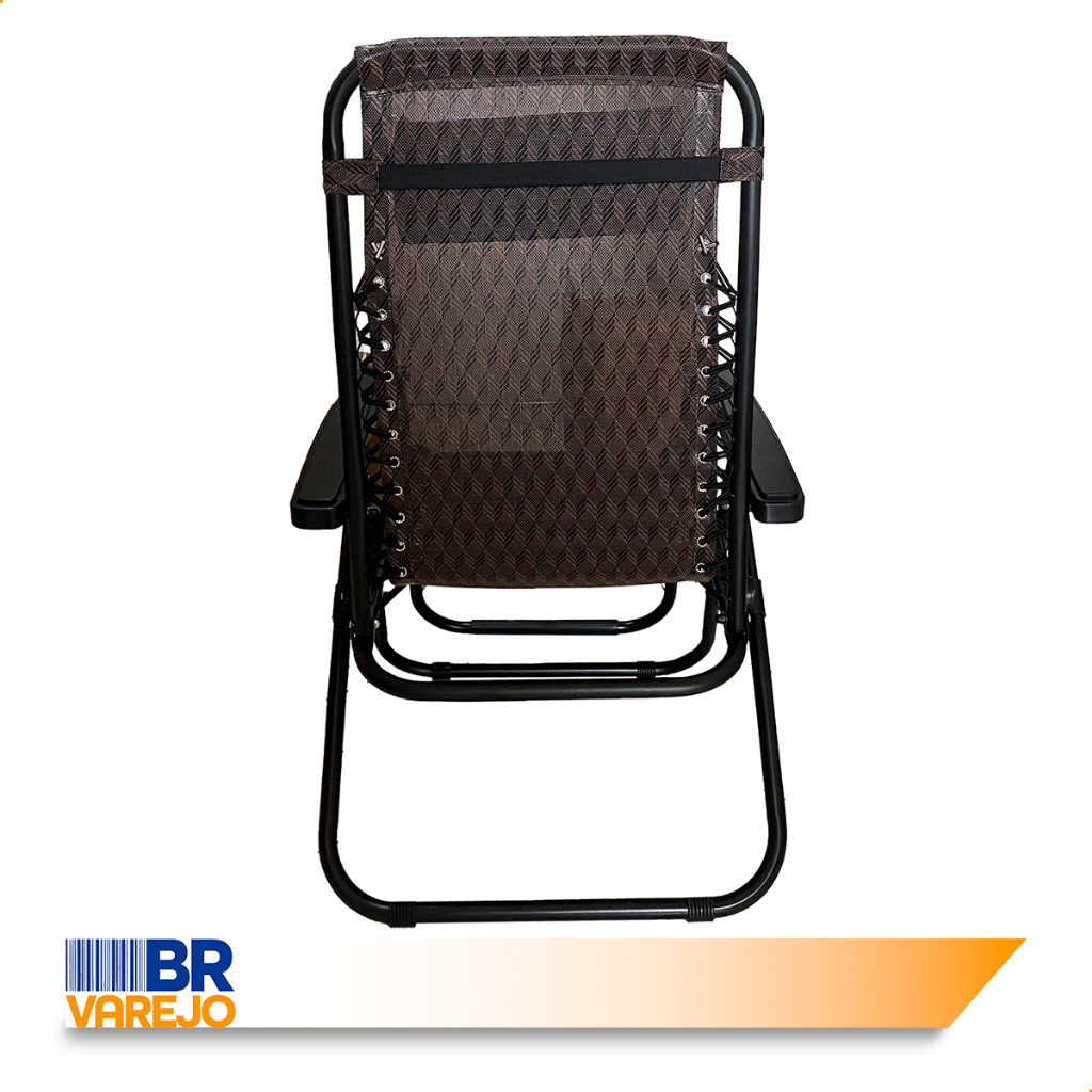 Espreguiçadeira Dobrável Gravidade Zero Tecido Metal — imagem 2 de 2