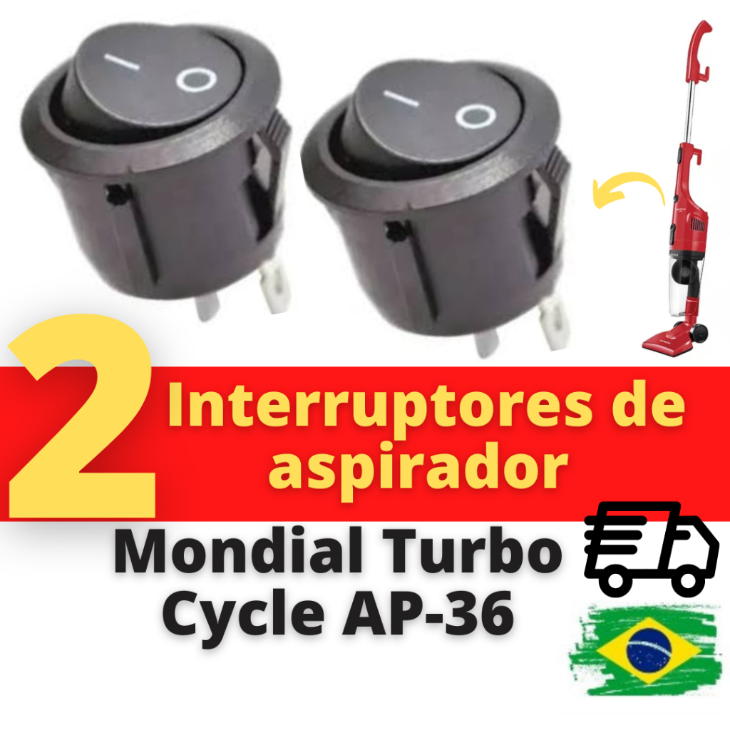 Botão Liga Desliga para o Aspirador de Pó Vertical Mondial Turbo Premium AP-36 (02 botões)