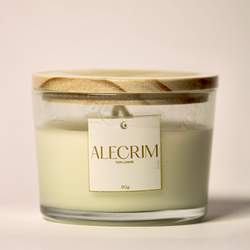 Vela Aromática Lunare Essencial Alecrim 80g