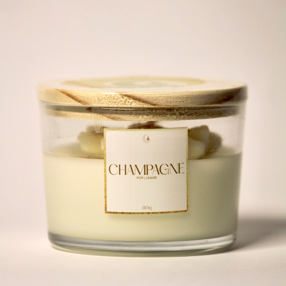 Vela Aromática Lunare Elegância Champagne 80g