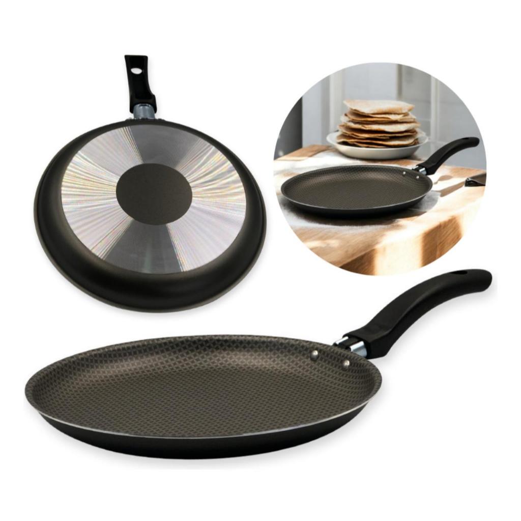 Frigideira Antiaderente Alegrete Para Panquecas Tapiocas 22CM Vermelho/Preto em Oferta na Shopee