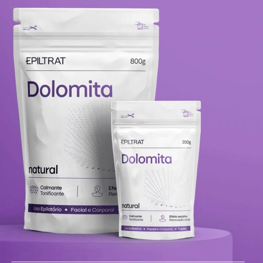 Dolomita 800g Em Pó Labotrat Clareador Natural Pré e pós Depilatório 200g Epiltrat em Oferta na Shopee