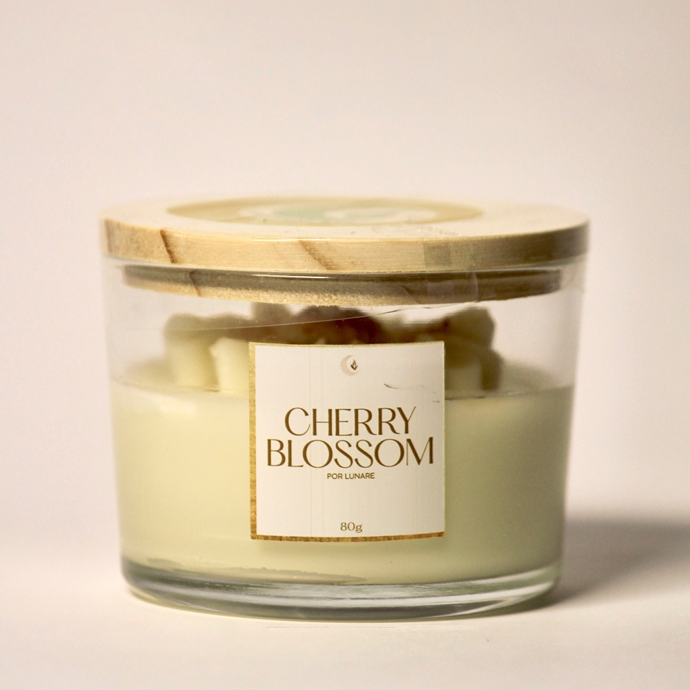 Vela Aromática Lunare Elegância Cherry Blossom 80g