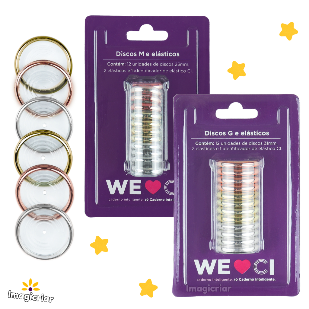 Discos + Elástico Treasure para Caderno Inteligente em Oferta na Shopee
