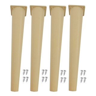 4 Pés Palito Retro Bege 28,5cm Para Móveis Rack Aparador